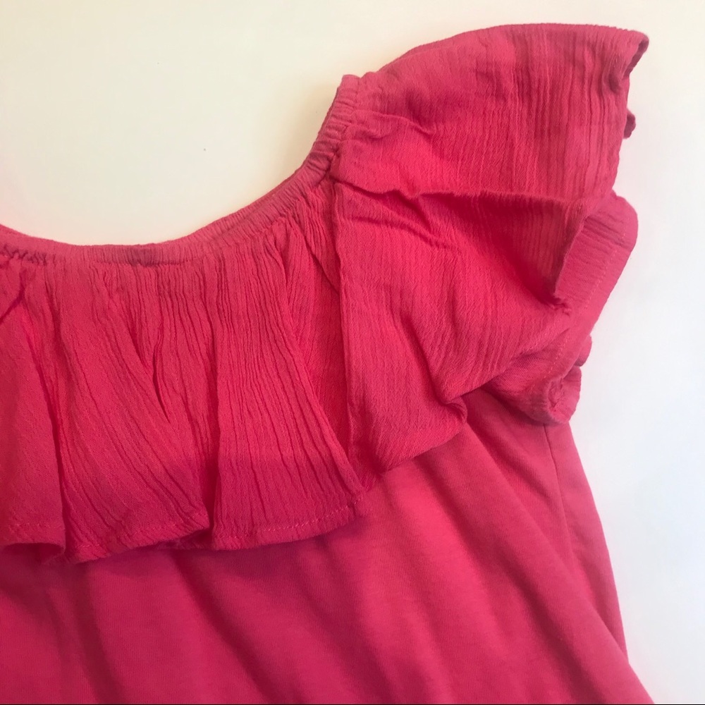 Hot Pink Ruffle Shirt - Picture 5 of 6